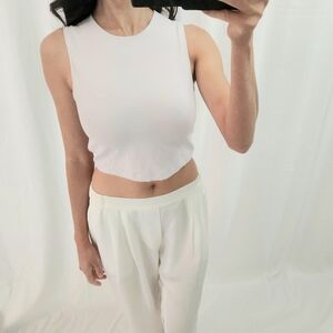 Aritzia White Crop Top